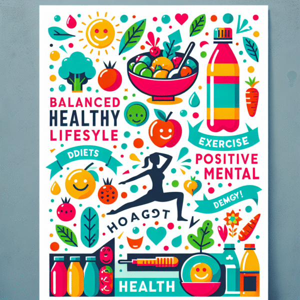 Poster Kreatif Tentang Gaya Hidup Sehat yang Mudah Digambar