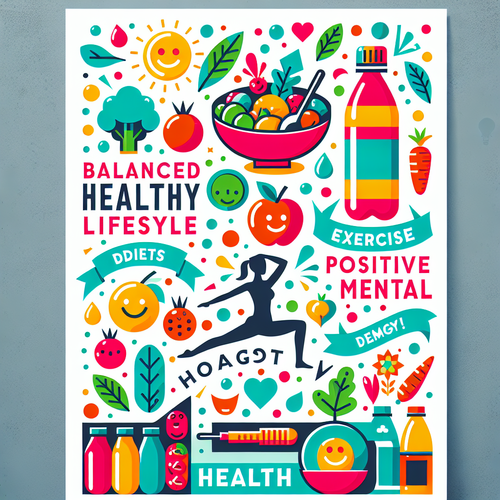 Poster Kreatif Tentang Gaya Hidup Sehat yang Mudah Digambar